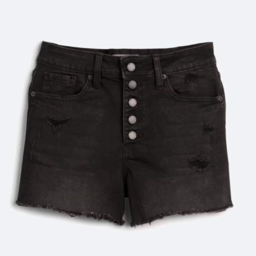Fray Hem High Rise Short